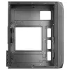 Mars Gaming MC-S2 Schwarz Kompaktes Micro-ATX Gaming-PC-Gehäuse 2 FRGB Regenbogen-Lüfter mit Frontgitter und durchgehendem Seitenfenster