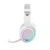 Mars Gaming MHW-100 Weiß Kabelloses Headset ARGB Flow Abnehmbares ENC-Mikrofon Ultraleicht Aktive ENC + Passive Geräuschunterdrückung Universelle Kompatibilität