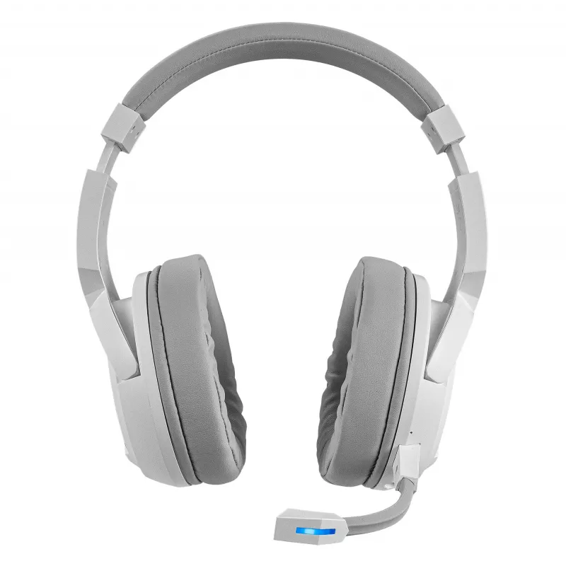 Mars Gaming MHW-100 Weiß Kabelloses Headset ARGB Flow Abnehmbares ENC-Mikrofon Ultraleicht Aktive ENC + Passive Geräuschunterdrückung Universelle Kompatibilität