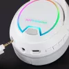 Mars Gaming MHW-100 Weiß Kabelloses Headset ARGB Flow Abnehmbares ENC-Mikrofon Ultraleicht Aktive ENC + Passive Geräuschunterdrückung Universelle Kompatibilität