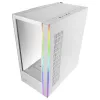 Mars Gaming MC-ULTRA White Custom XXL E-ATX Gaming Tower Dual ARGB LED Stripes Dual Tempered Glass Windows Dual Vertical Camera Structure