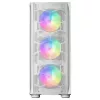Mars Gaming MC-KX White Premium E-ATX Gaming Tower FREEZER CPU System 5 Ultra-leise ARGB-Lüfter ARGB-Steuergerät und RF-Steuergerät Mesh-Front