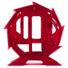 Mars Gaming MCORB Rot Micro-ATX XL Gaming-PC-Gehäuse Maßgeschneidertes rundes Design Doppeltes Hartglas