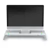 Mars Gaming MGS-ONE White Chroma RGB Monitorständer verstellbare Größe Smartphone- und Tablet-Halterung Front-USB 2.0