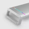Mars Gaming MGS-ONE White Chroma RGB Monitorständer verstellbare Größe Smartphone- und Tablet-Halterung Front-USB 2.0