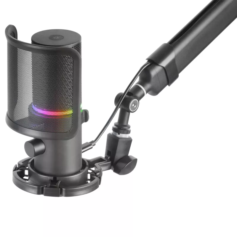 Mars Gaming MMIC-XT, Professionelles High-Definition 192 kHz 24-Bit Studio-Mikrofon, Omnidirektionaler Arm, Anti-Schock-Halterung, Pop-Filter Metallgeflecht, Schwarz
