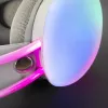 Mars Gaming MH-GLOW Weiß 360° Full Chroma RGB Flow Headset Geräuschunterdrückendes Mikrofon Ultraleichtes Design Memory-Schaum-Ohrpolster Universelle Kompatibilität