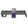 Mars Gaming MGS-ONE Schwarz Chroma RGB Monitorständer verstellbare Größe Smartphone- und Tablet-Halterung Front-USB 2.0