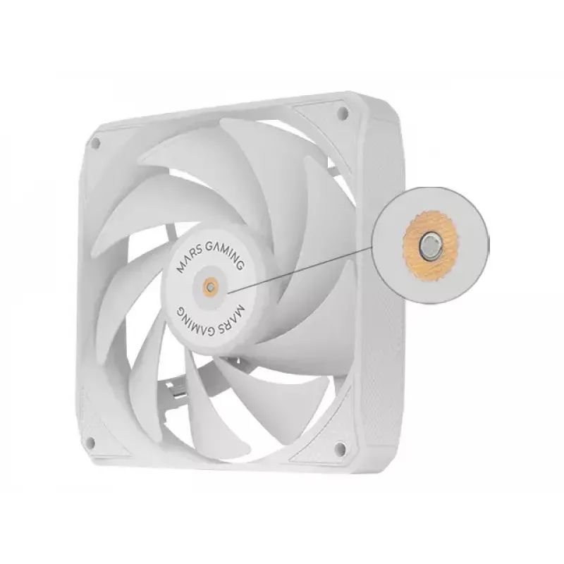 Mars Gaming MF-NCLX2W Computergehäuselüfter 12 cm Weiß 2 St.