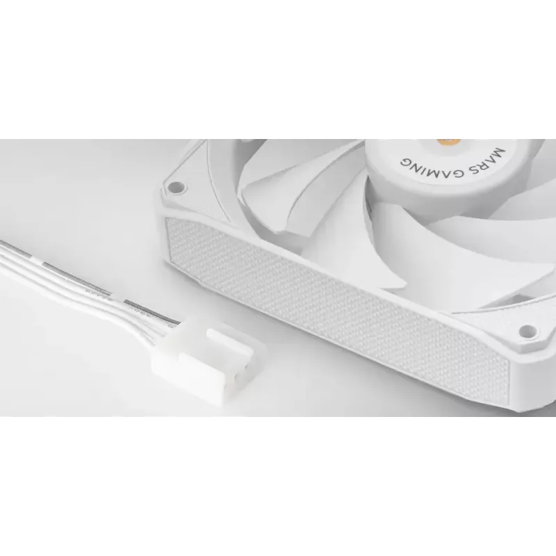 Mars Gaming MF-NCLX2W Computergehäuselüfter 12 cm Weiß 2 St.