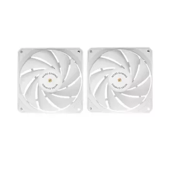 Mars Gaming MF-NCLX2W Computergehäuselüfter 12 cm Weiß 2 St.