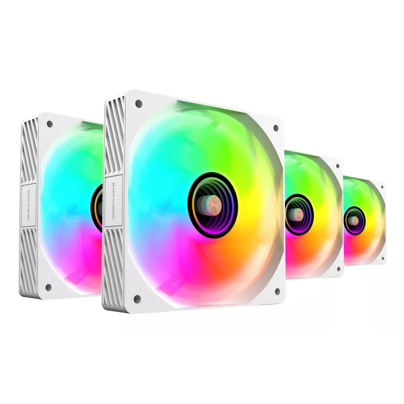 Mars Gaming MFSI4KITW Computer-Kühlsystem Computergehäuse Lüfter 12 cm Weiß