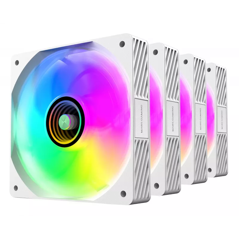 Mars Gaming MFSI4KITW Computer-Kühlsystem Computergehäuse Lüfter 12 cm Weiß