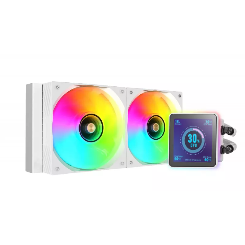 Mars Gaming ML-VISIONPRO240W Prozessor All-in-One-Flüssigkeitskühler 12 cm Weiß 1 Stk.