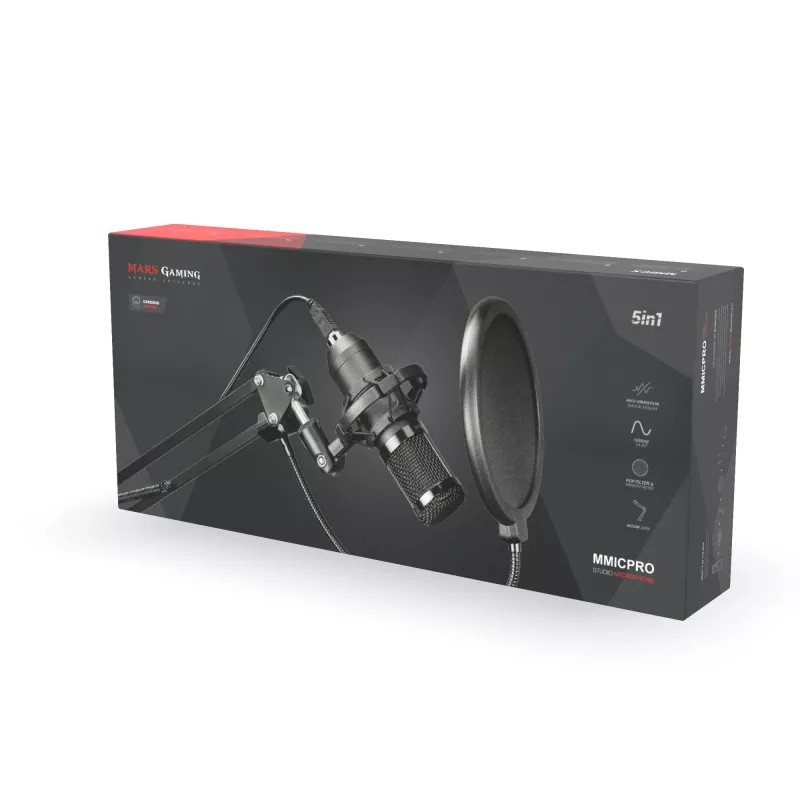 Mars Gaming Ultra-High Definition Mikrofon für Streamings Schwarz