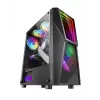 Mars Gaming MC777, ATX Computergehäuse, ARGB-Beleuchtung, Schwarz, PC, Schwarz, ATX, micro ATX, Mini-ITX, Blau, Grün, Rot, 15.8 cm, 31.8 cm