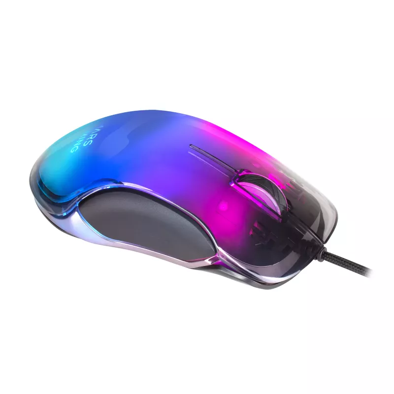 Mars Gaming MMGLOW Gaming-Maus RGB Chroma-Glow Spiegel-Finish 12800 DPI Schwarz