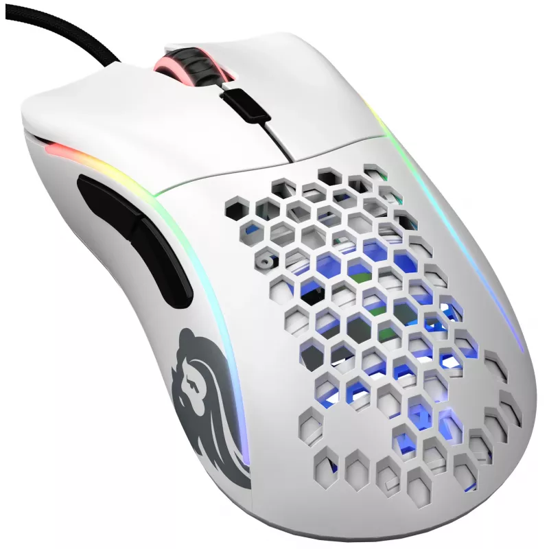 Glorious Gaming Glorious Model D Minus - Mattweiß, Rechtshändig, Optisch, USB Typ-A, 3200 DPI, 1 ms, Weiß