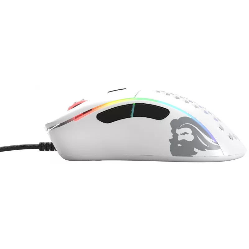 Glorious Gaming Glorious Model D Minus - Mattweiß, Rechtshändig, Optisch, USB Typ-A, 3200 DPI, 1 ms, Weiß