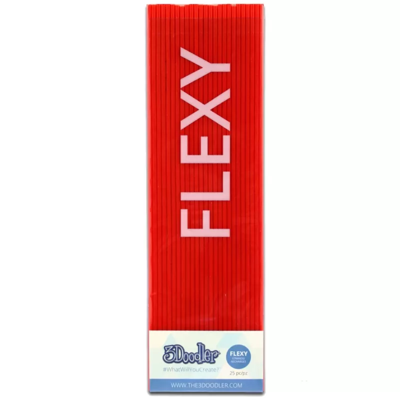 3Doodler Kunststoff 3D-Druckmaterial FLX04-RED 3 mm Rot
