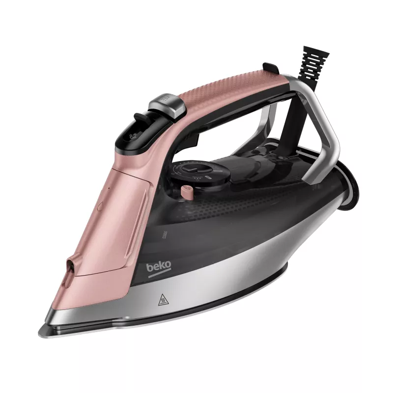 Beko SIM8130P Dampfbügeleisen SoftGlide 3000 W Pink, Weiß