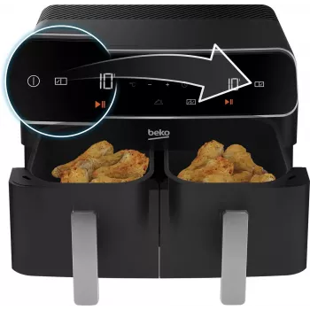 Heißluftfritteuse Beko FRL5388B ExpertFry 8,5 L 2400 W Schwarz Touch-Bedienung
