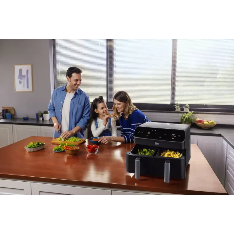 Heißluftfritteuse Beko FRL5388B ExpertFry 8,5 L 2400 W Schwarz Touch-Bedienung
