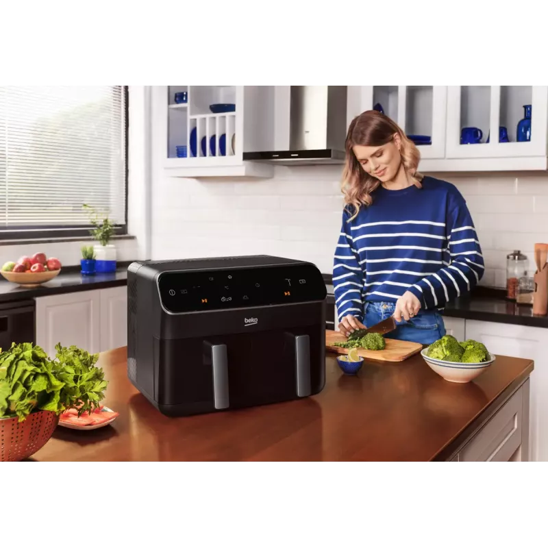 Heißluftfritteuse Beko FRL5388B ExpertFry 8,5 L 2400 W Schwarz Touch-Bedienung