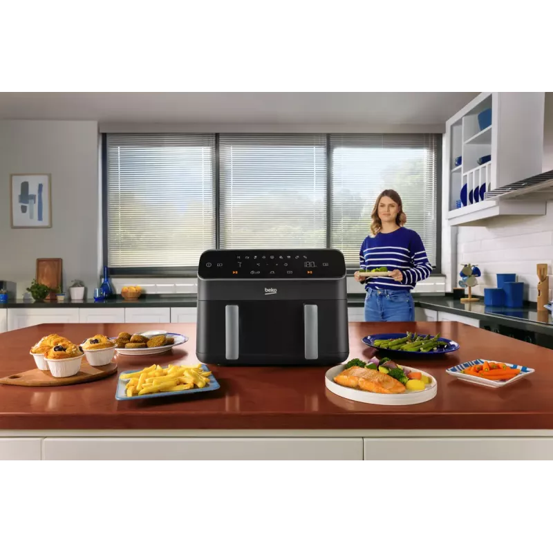 Heißluftfritteuse Beko FRL5388B ExpertFry 8,5 L 2400 W Schwarz Touch-Bedienung
