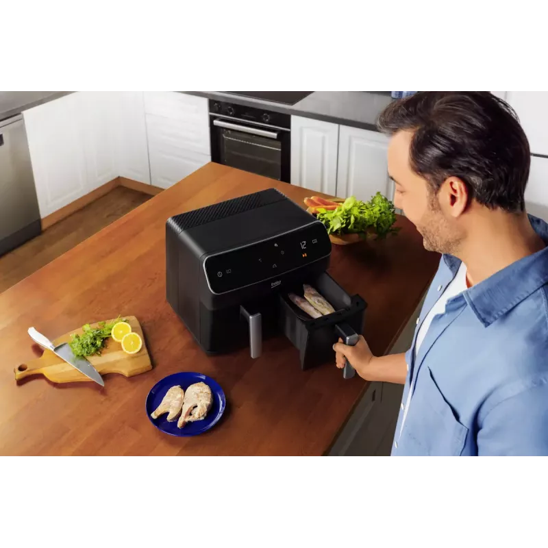 Heißluftfritteuse Beko FRL5388B ExpertFry 8,5 L 2400 W Schwarz Touch-Bedienung