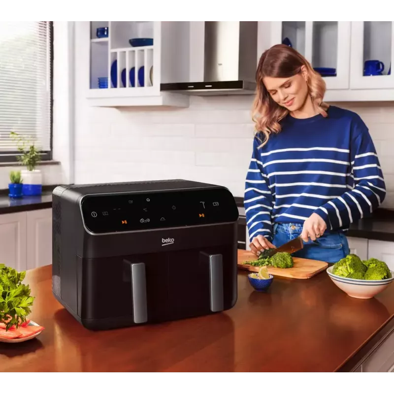 Heißluftfritteuse Beko FRL5388B ExpertFry 8,5 L 2400 W Schwarz Touch-Bedienung