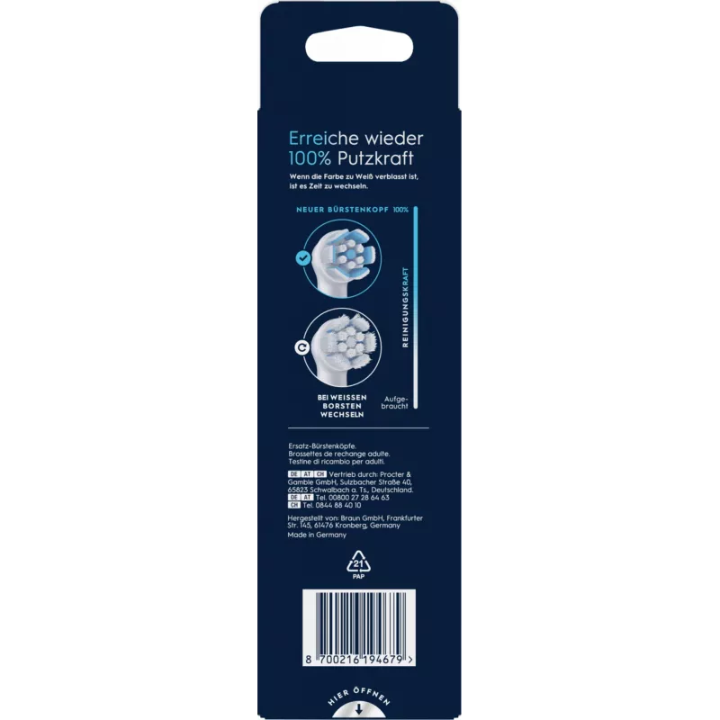 Oral-B Zahnbürstenkopf 6 Stk. Weiß