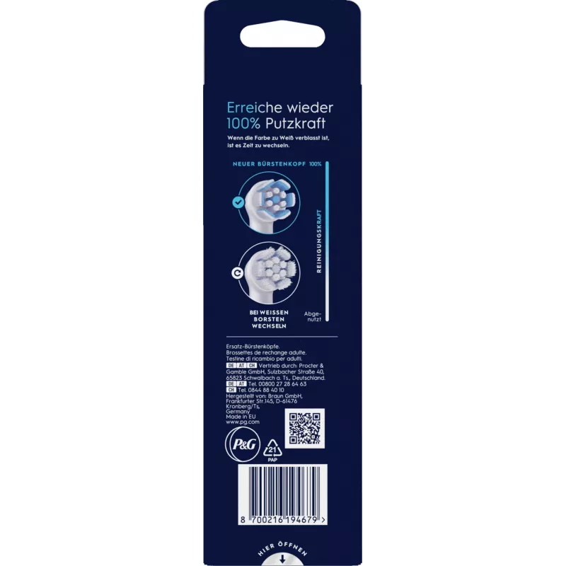 Oral-B Zahnbürstenkopf 6 Stk. Weiß