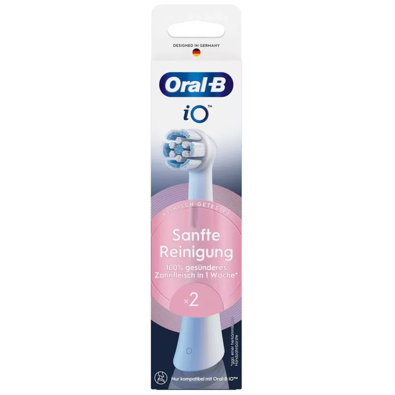 Elektrische Zahnbürsten-Aufsteckbürsten Oral-B iO Gentle Cleaning Weiß, 2er-Pack