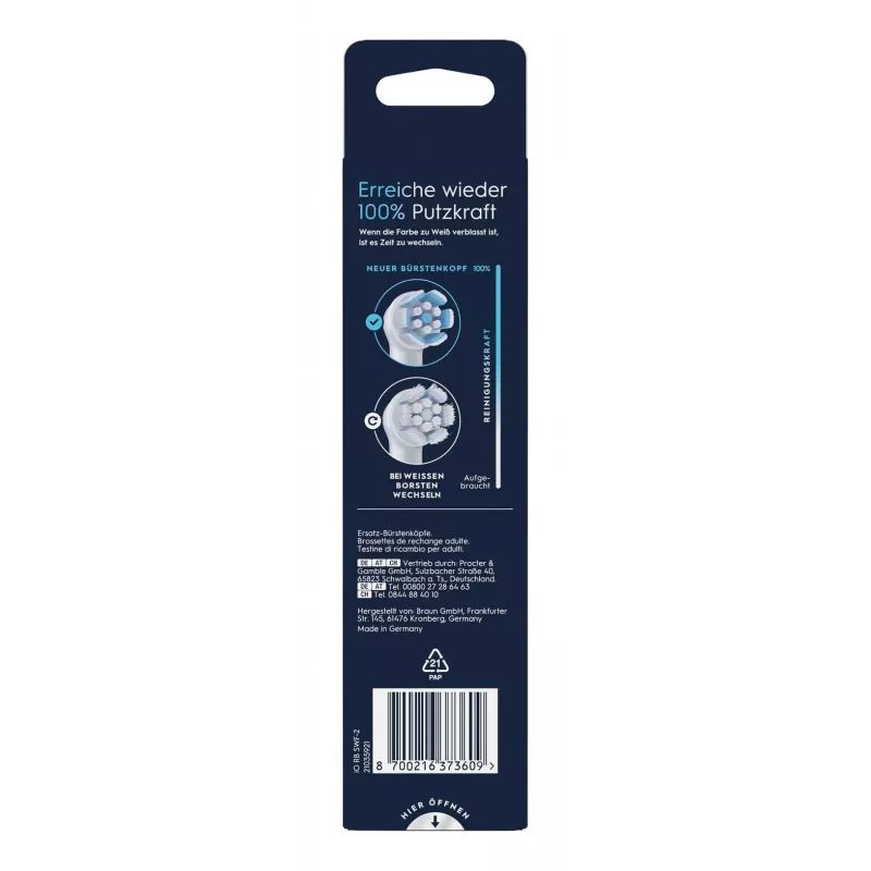 Elektrische Zahnbürsten-Aufsteckbürsten Oral-B iO Gentle Cleaning Weiß, 2er-Pack
