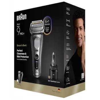 Folienrasierer Braun Series 9 Pro+ 9675cc Grau Silber Edelstahl