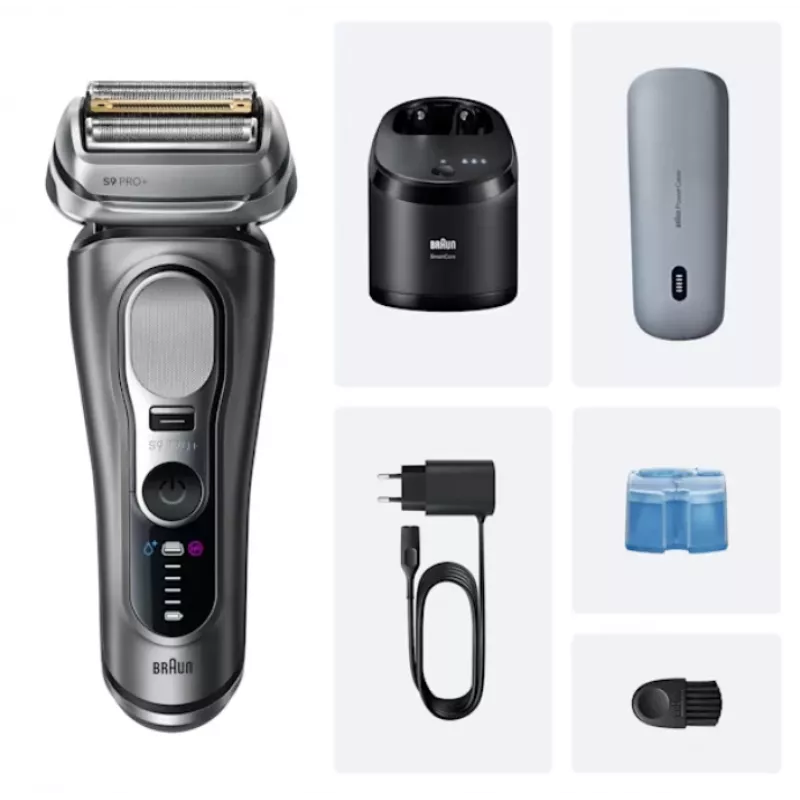 Folienrasierer Braun Series 9 Pro+ 9675cc Grau Silber Edelstahl