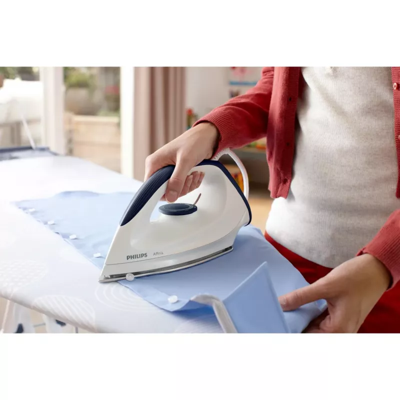 Philips GC160/02 Trockenbügeleisen, Trockenbügeleisen, DynaGlide-Bügelsohle, 1,8 m, Weiß, 1200 W