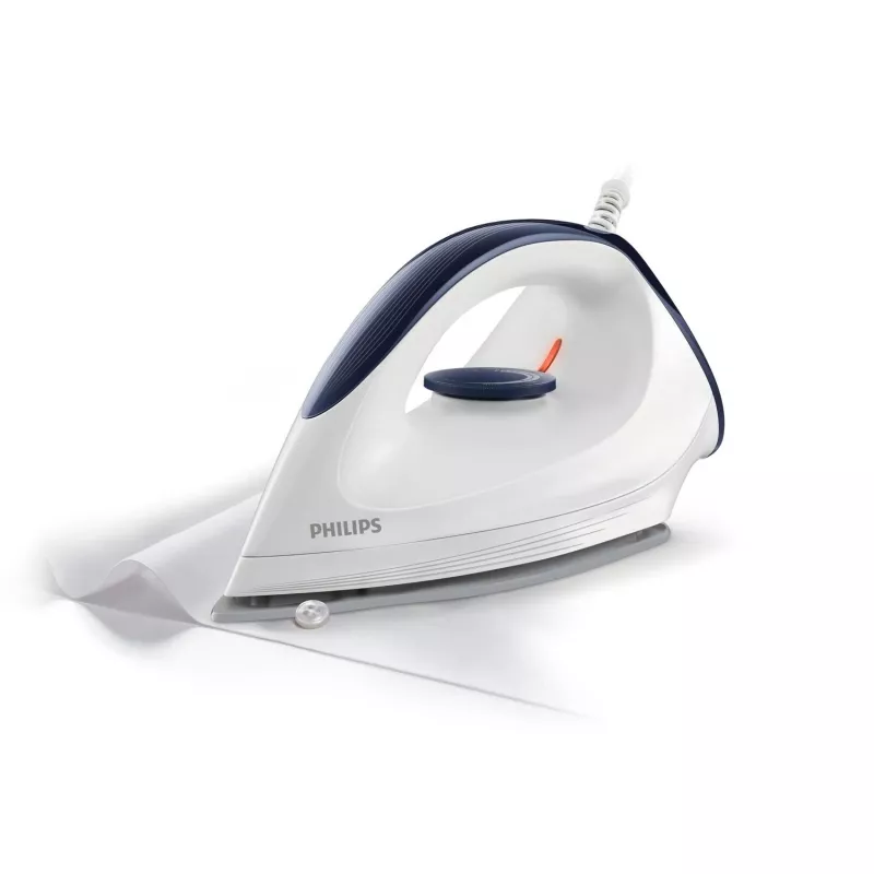 Philips GC160/02 Trockenbügeleisen, Trockenbügeleisen, DynaGlide-Bügelsohle, 1,8 m, Weiß, 1200 W