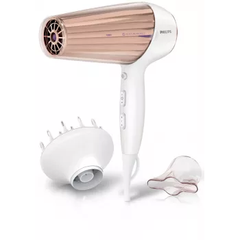 Haartrockner Philips MoistureProtect Sensor HP8280/00 — 2300 W, DC-Motor, 6 Geschwindigkeiten, ionisch, Kaltstufe, lila/weiß