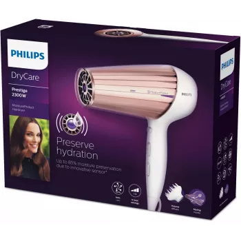 Haartrockner Philips MoistureProtect Sensor HP8280/00 — 2300 W, DC-Motor, 6 Geschwindigkeiten, ionisch, Kaltstufe, lila/weiß