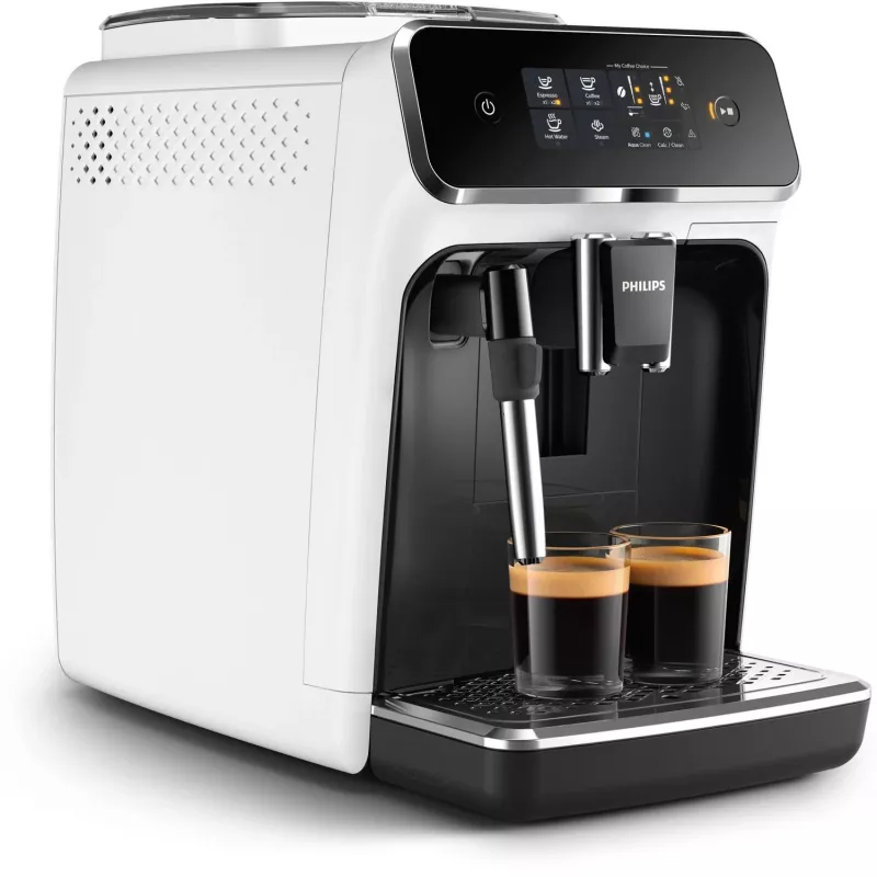 Espressomaschine Philips Series 2200 EP2223/40 vollautomatisch, 1,8 l Wassertank, integriertes Mahlwerk, 2 Ausläufe, 1500 W, schwarz