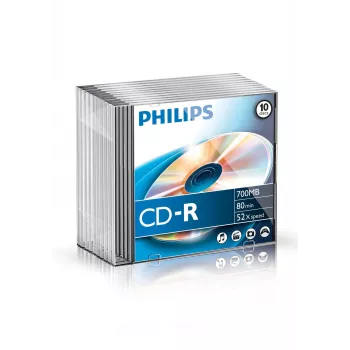 Philips CD-R CR7D5NS10/00, 52x, CD-R, 700 MB, 10 Stück