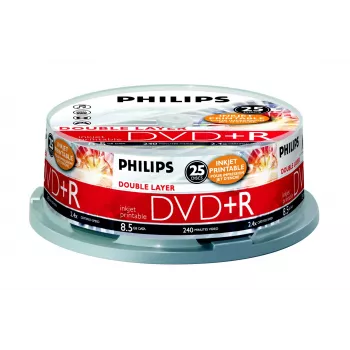 Philips DVD+R DR8I2B25F/00, 25 Stück, 8,5 GB