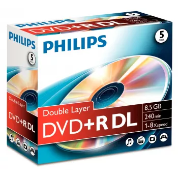 DVD+R DL Philips DR8S8J05C/00 8,5 GB 240 Min. 8x