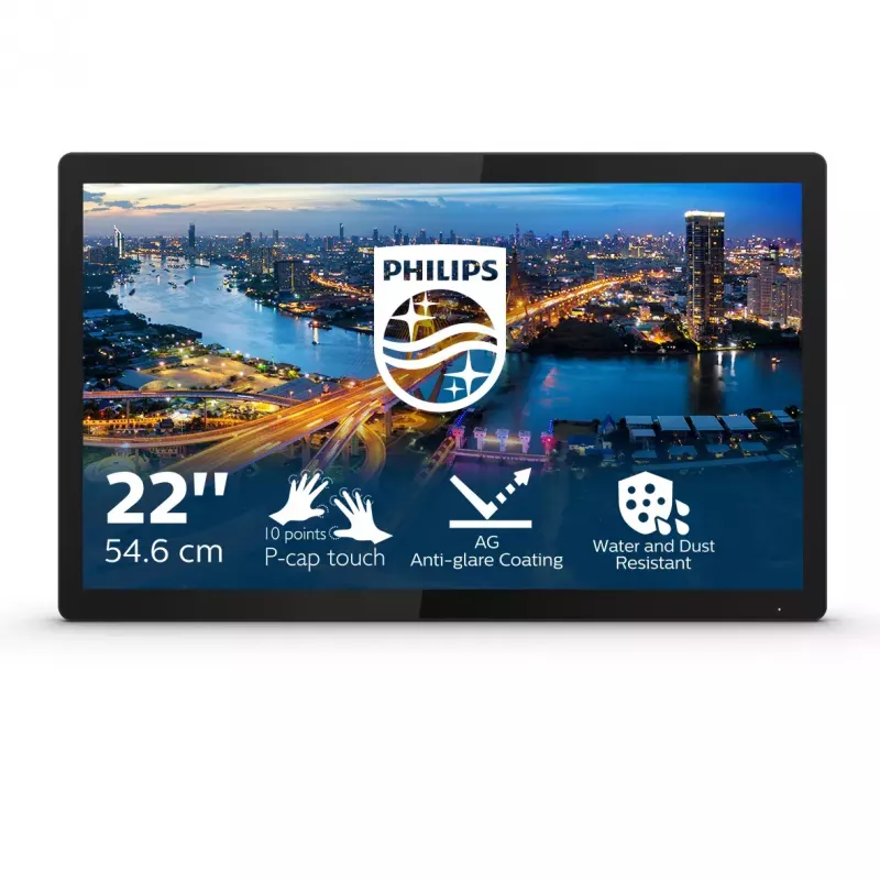 Philips B Line 222B1TFL/00 Computer-Monitor 54,6 cm (21,5 Zoll) 1920 x 1080 Pixel Full HD LED Touchscreen Schwarz