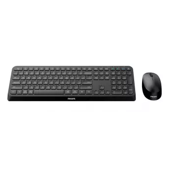 Philips 4000 series SPT6407B/31 Tastatur Maus inklusive Universal RF Wireless + Bluetooth QWERTY Deutsch Schwarz