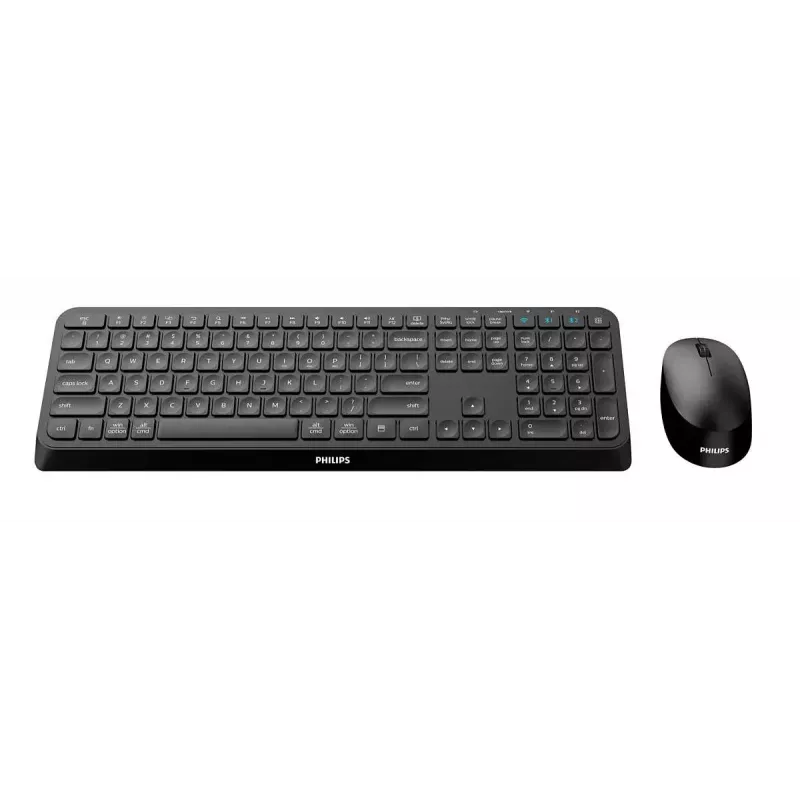 Philips 4000 series SPT6407B/31 Tastatur Maus inklusive Universal RF Wireless + Bluetooth QWERTY Deutsch Schwarz