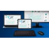 Philips 4000 series SPT6407B/31 Tastatur Maus inklusive Universal RF Wireless + Bluetooth QWERTY Deutsch Schwarz