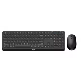 Philips 4000 series SPT6407B/31 Tastatur Maus inklusive Universal RF Wireless + Bluetooth QWERTY Deutsch Schwarz